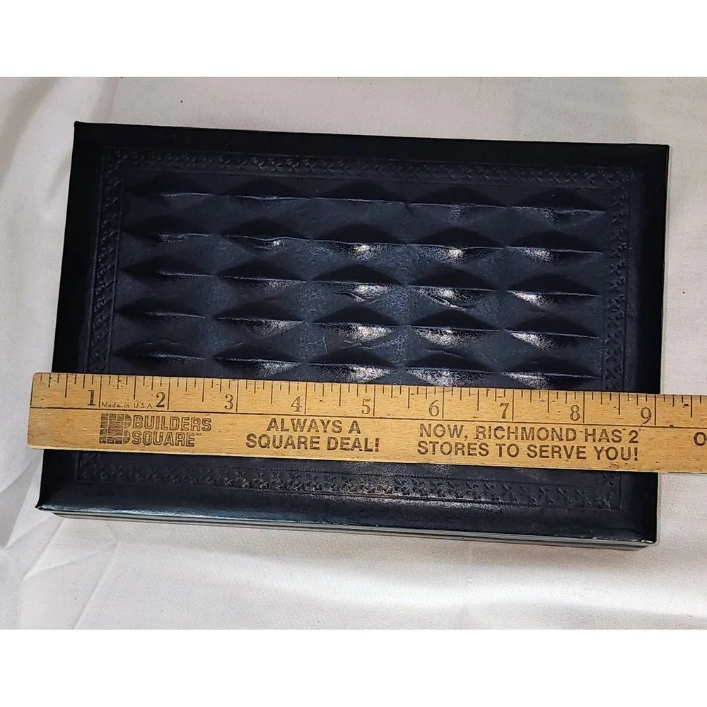 Vintage Swank Designer Philippe Velveteen Black/Red Jewelry Boxes Made in Sweden